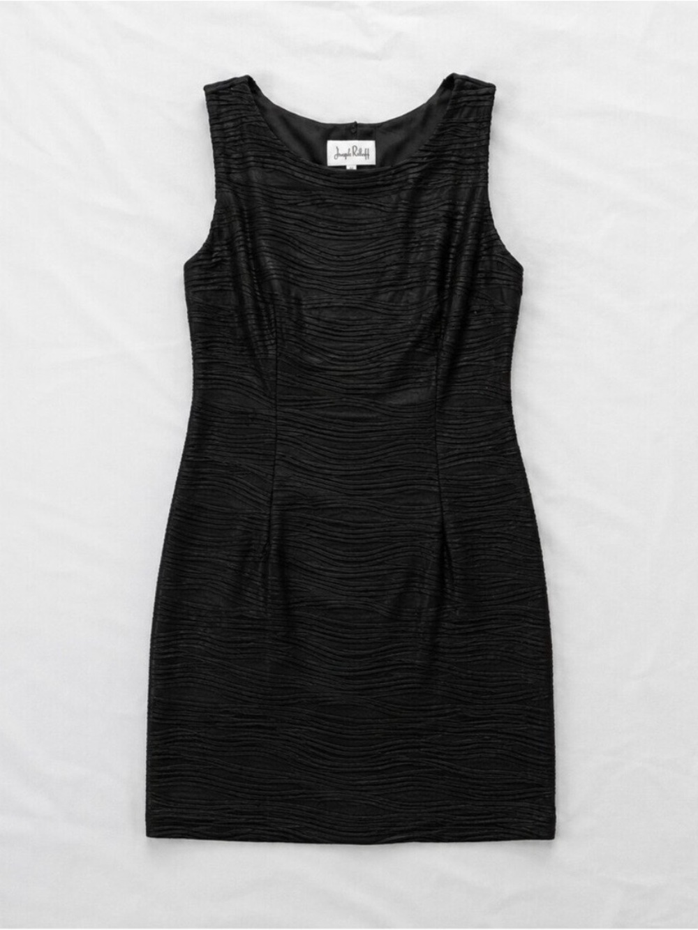 Joseph Ribkoff Vintage Black Ribbed Mini Dress Women 10 M